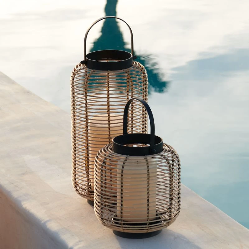Brigton Rattan Outdoor Lantern 16"