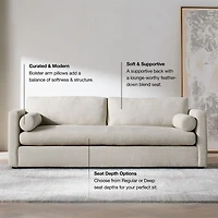 Aris Deep 88" Bench Sofa