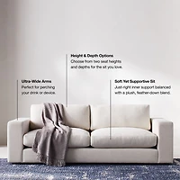 Oceanside 89" Wide-Arm Sofa
