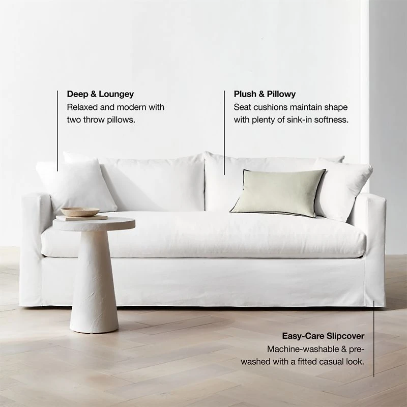 Willow II Slipcovered Bench Sofa