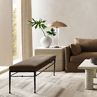 Troupe 24" Pine Wood Square Side Table with Marble Top
