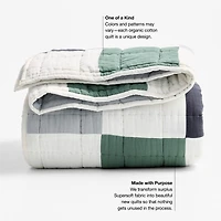 Supersoft Cool Toned Upcycled Organic Cotton Gauze Kids Full/Queen Quilt