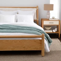 Solano Queen Wood Bed Headboard Cushion