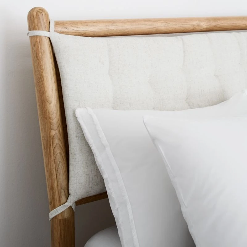 Solano Queen Wood Bed Headboard Cushion