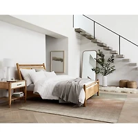 Favorite Washed Organic Cotton White Eyelash Twin/Twin XL Duvet Cover