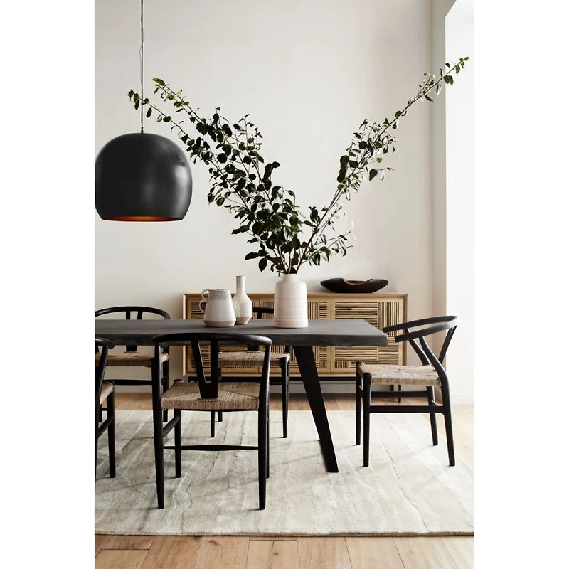 Yukon 80" Black-Brown Live Edge Wood Dining Table