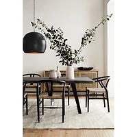 Yukon 80" Black-Brown Live Edge Wood Dining Table