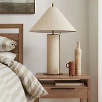 Remi Ivory Linen Mini Table Lamp 15"