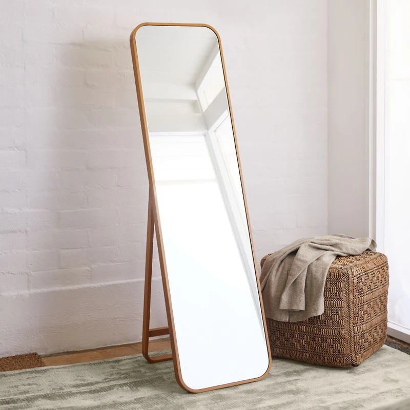 Edge Oak Rectangle Standing Mirror