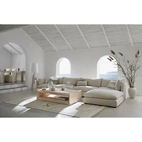 Unwind Right-Arm Slipcovered Chair