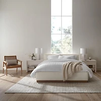 Gather Ivory Upholstered Queen Bed