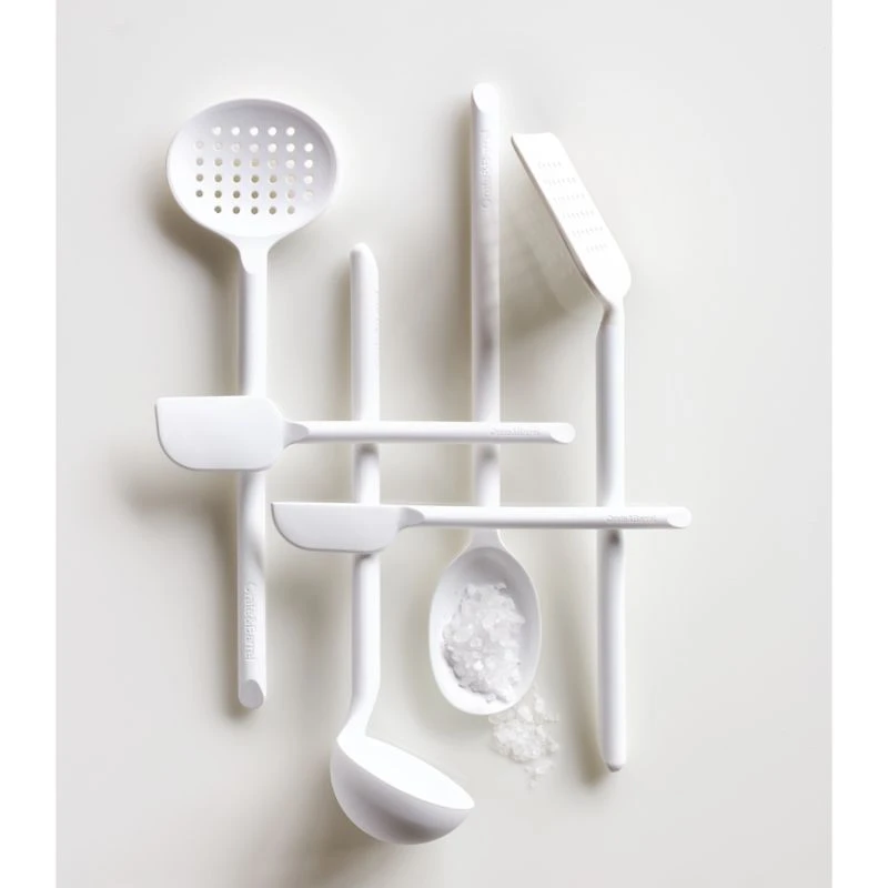 Crate & Barrel White Silicone Mini Scraper Spatulas, Set of 2