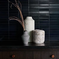 Ema Medium White Ceramic Vase 12.7"