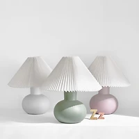 Flo Fluted White Ceramic Kids Table Lamp
