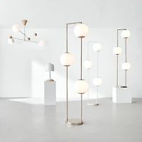 Cosmos White Metal Kids Floor Lamp with Wood Base