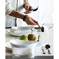 Mercer White Porcelain Low Bowls, Set of 8