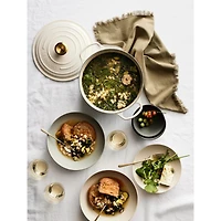 Craft Linen Cream Stoneware Low Bowl