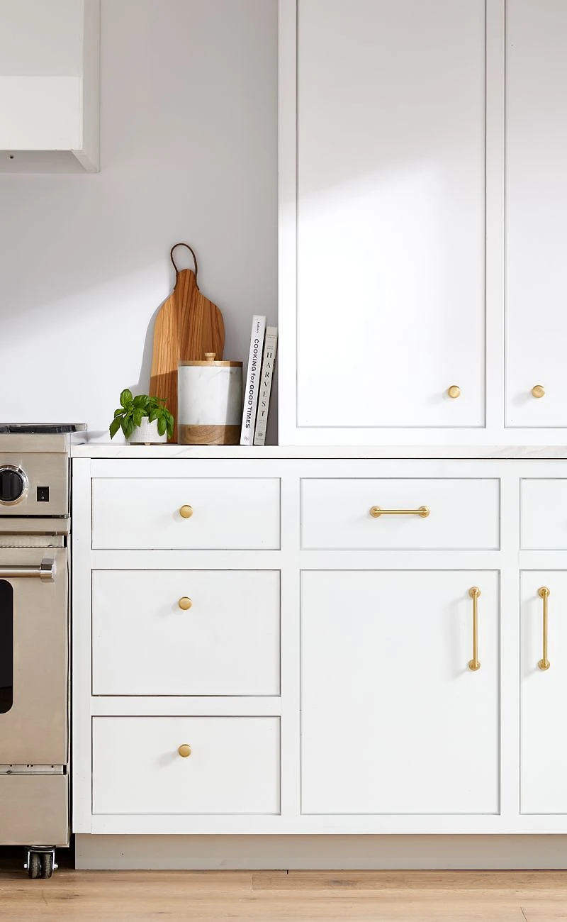 Classic Round Brushed Brass Cabinet Knob