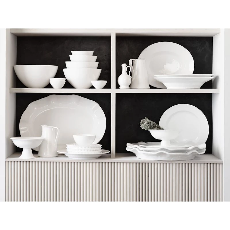 Sorrento 18" White Ceramic Serving Platter