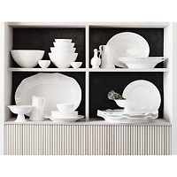 Sorrento 18" White Ceramic Serving Platter