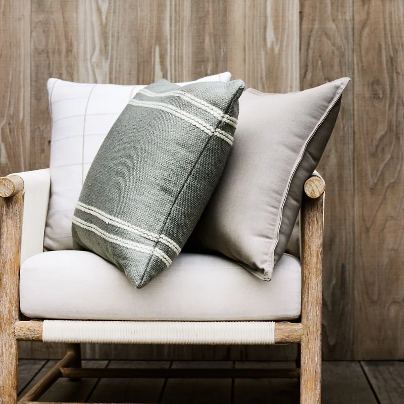 Sunbrella ® 20"x20" Taupe Brown Outdoor Throw Pillow