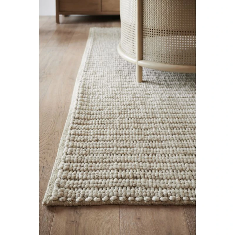 Prato Performance Wool Ivory Area Rug 6'x9'