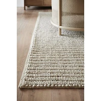 Prato Performance Wool Ivory Area Rug 6'x9'