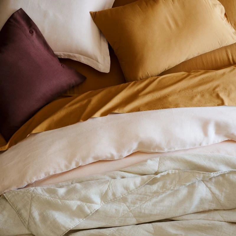 Aire Natural Hemp Elegant Pink Standard Bed Pillow Sham