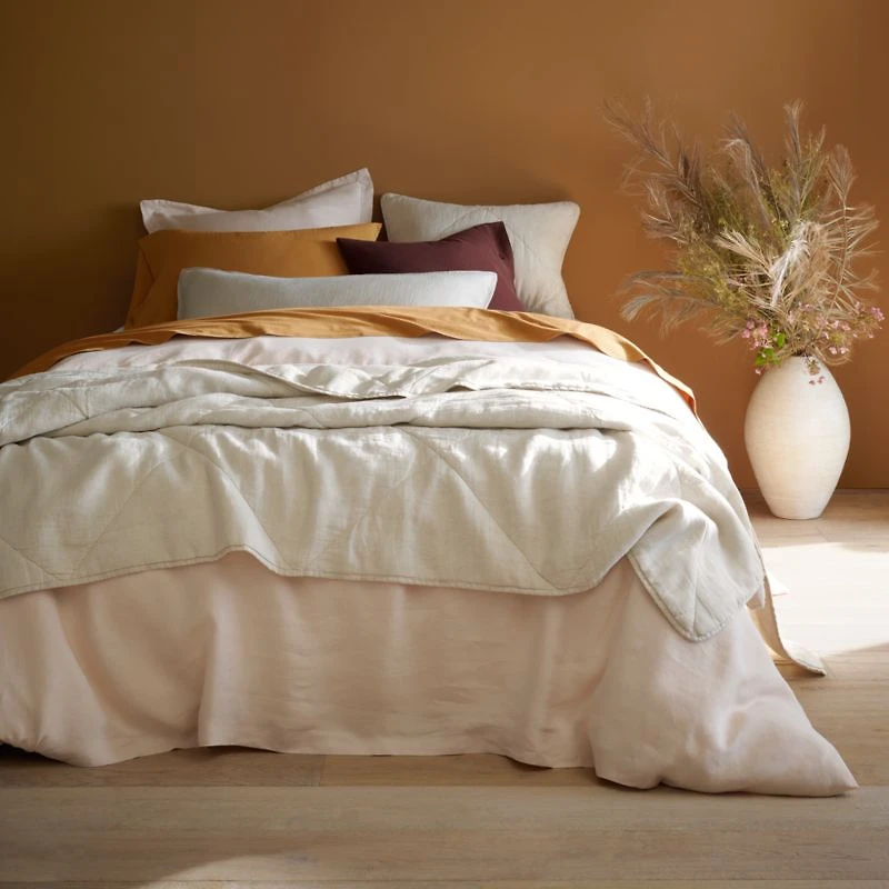 EUROPEAN FLAX ™-Certified Linen Warm Natural King Quilt