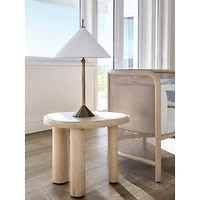 Fields Cane Back White Wash and Natural Accent Chair by Leanne Ford