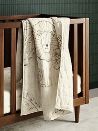 Jungle Lion Organic Cotton Baby Crib Quilt