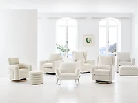 Tonal Cream Upholstered Nursery Rocking Chair