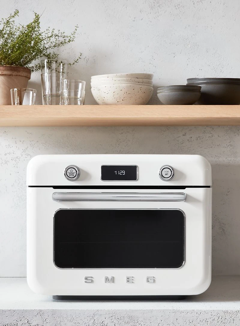 SMEG White Countertop Air Fry Oven with Steam