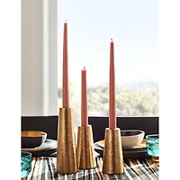 Cape Coast Hammered Brass Taper Candle Holder 5" by Eric Adjepong