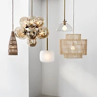 Noon Small Natural Wicker Pendant Light by Leanne Ford