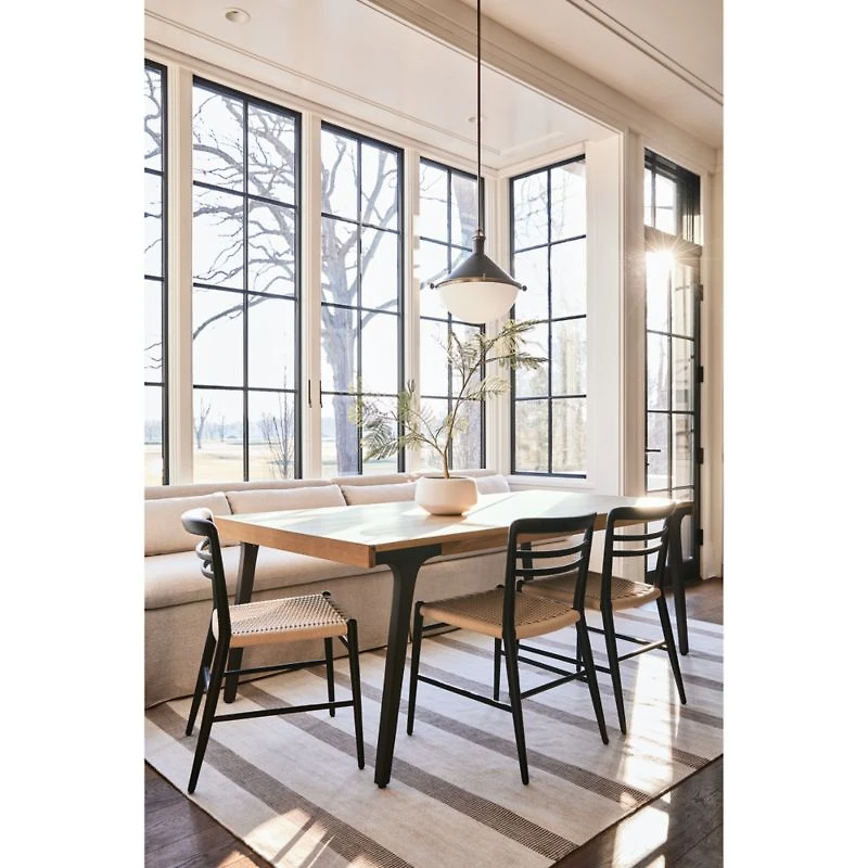 Newport Performance Wool-Blend Handwoven Brown Area Rug 6'x9'