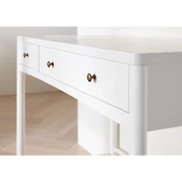 Hampshire White Wood 2-Drawer Kids Desk