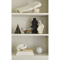 Angle Black Ceramic Vase 14"
