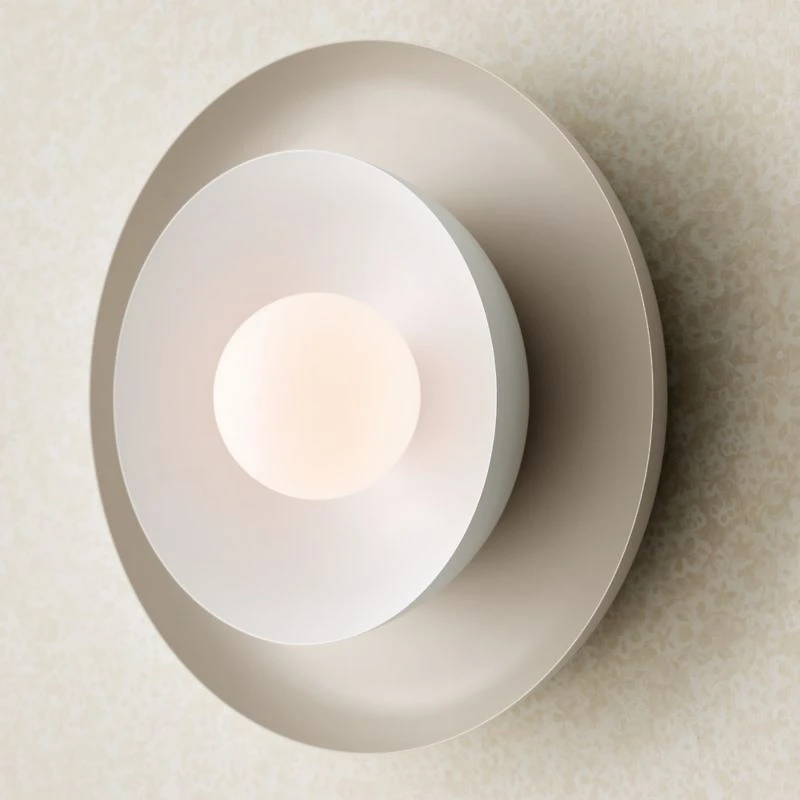 Nello White and Cream Metal Saucer 18" Kids Flush Mount Ceiling Light