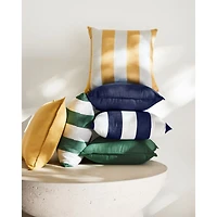Sunbrella ® Solid 20"x20" Lemon Yellow Textured Outdoor Throw Pillow