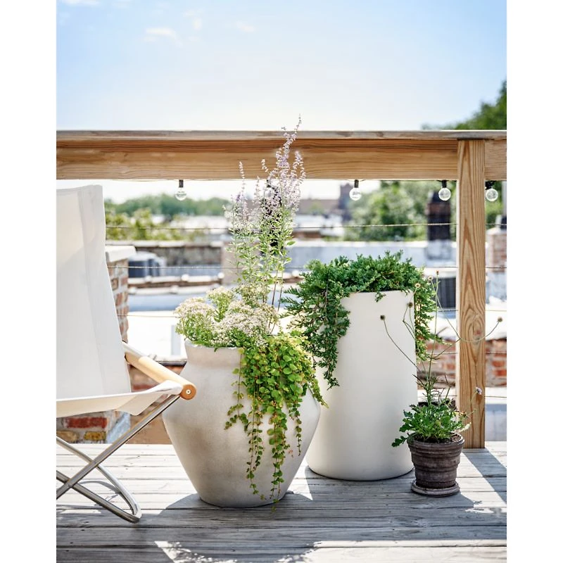 Saabira Taupe 15.5" Tall Indoor/Outdoor Planter