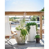 Saabira Taupe 15.5" Tall Indoor/Outdoor Planter