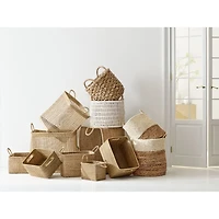 Rybak Medium Square Woven Decorative Blanket Basket