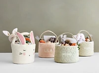 Peachy Pink Quilted Kids Easter Basket