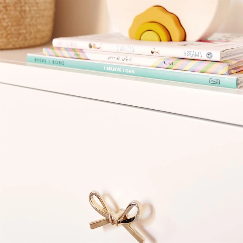 Gold Bow Knobs, Set of 6