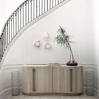 Cloud White Onyx Dual Flush Mount & Wall Sconce Light by Brigette Romanek 9.5"