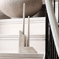 Up Travertine 2-Taper Candle Holder by Brigette Romanek