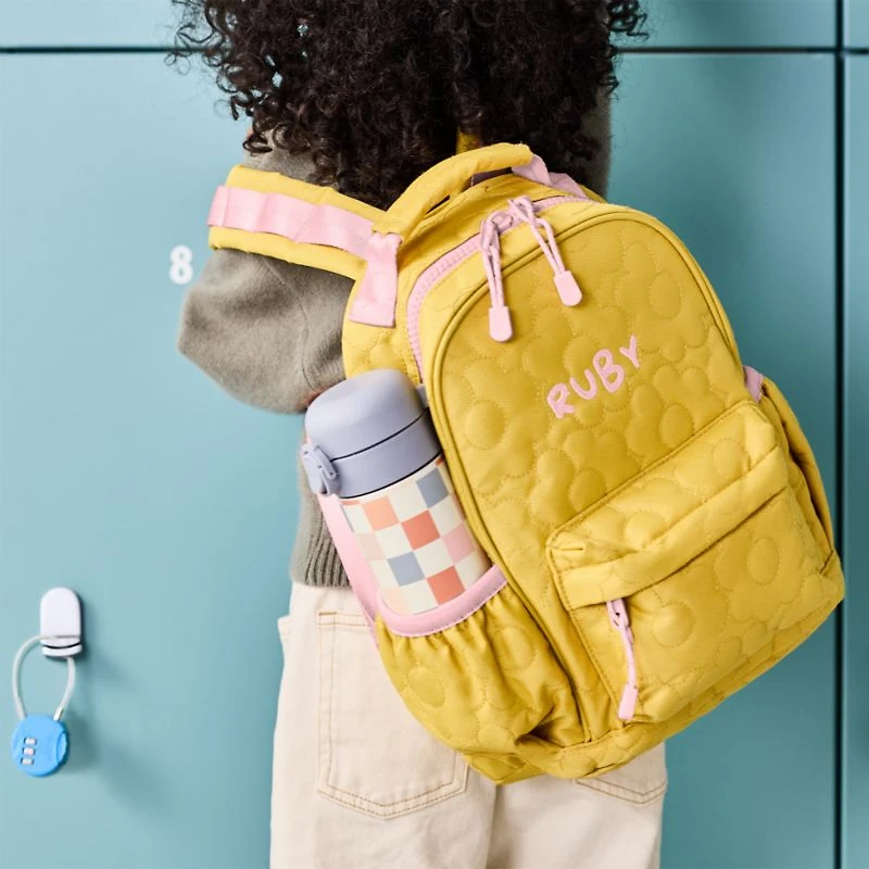 Dreamer Quilted Flower Kids Backpack with Side Pockets
