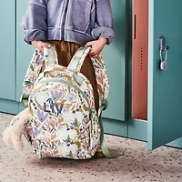 Dreamer Leopard Floral Kids Backpack with Side Pockets