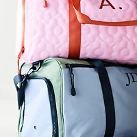 Dreamer Quilted Pink Flower Kids Duffel Bag